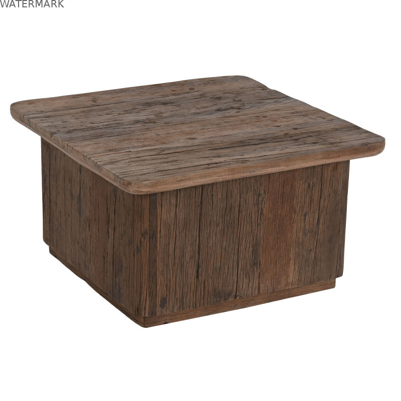 Table Basse Home ESPRIT Marron Bois 70 x 70 x 39 cm Table Basse Home ESPRIT Marron Bois 70 x 70 x 39 cm