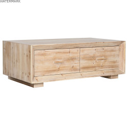 Table Basse Home ESPRIT Naturel Bois d'épicéa Bois MDF 130 x 70 x 46 cm