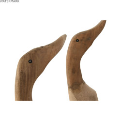 Figurine Décorative Home ESPRIT Blanc Rouge Naturel Canard 14 x 28 x 43 cm (2 Unités)