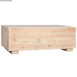 Table Basse Home ESPRIT Naturel Bois d'épicéa Bois MDF 130 x 70 x 46 cm