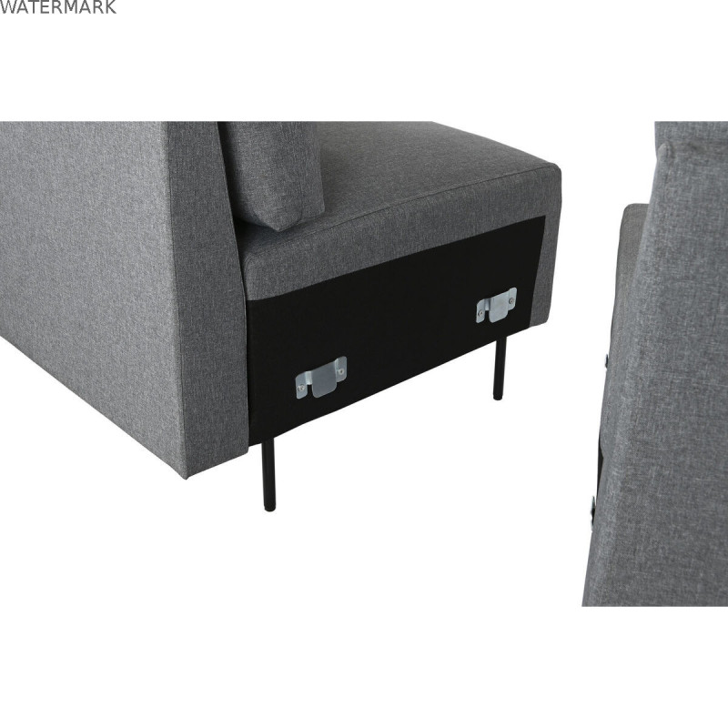 Canapé chaise longue DKD Home Decor Gris Métal Moderne 276 x 152,5 x 84 cm