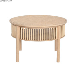 Table Basse Home ESPRIT Naturel Bois d'épicéa 75 x 75 x 49 cm
