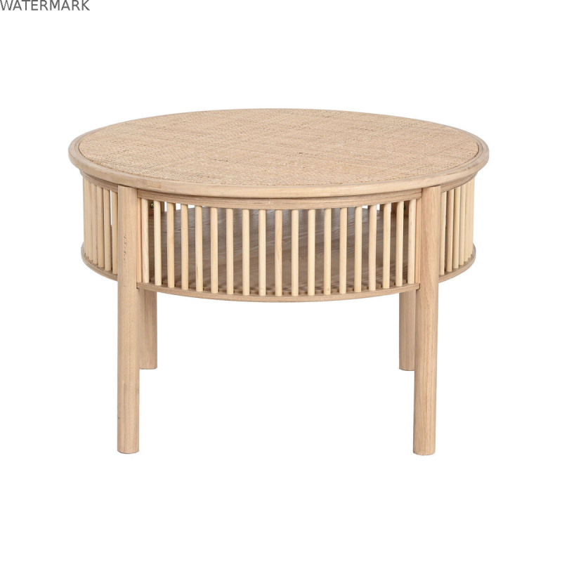 Table Basse Home ESPRIT Naturel Bois d'épicéa 75 x 75 x 49 cm