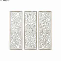 Décoration murale DKD Home Decor Mandala Bois MDF (120.5 x 2 x 121.5 cm)
