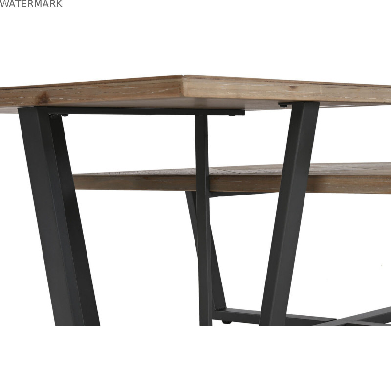 Table Basse Home ESPRIT Noir Naturel Métal Bois d'épicéa 118 x 78 x 45 cm