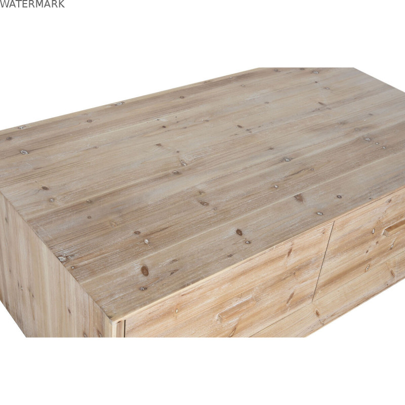 Table Basse Home ESPRIT Naturel Bois d'épicéa Bois MDF 130 x 70 x 46 cm
