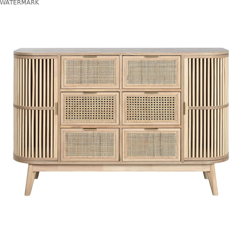 Caisson à Tiroirs Home ESPRIT Doré Naturel Sapin 120 x 40 x 80 cm