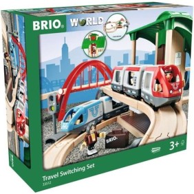 Brio World Circuit Plateforme Voyageurs - Coffret complet 42 pieces - Circuit de train en bois - Ravensburger - Des 3 ans - 3351