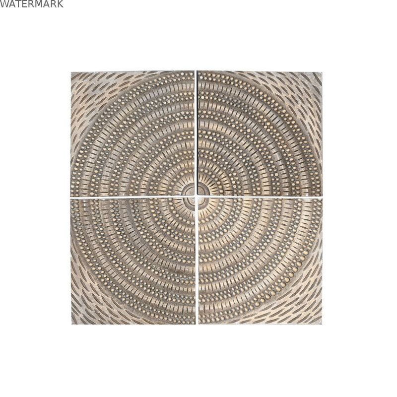 Décoration murale Home ESPRIT Doré Moderne 80 x 3,5 x 80 cm (4 Pièces) Décoration murale Home ESPRIT Doré Moderne 80 x 3,5 x 80 cm (4 Pièces)