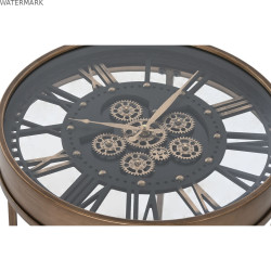 Petite Table d'Appoint Home ESPRIT Noir Doré Métal Verre 48 x 48 x 51 cm