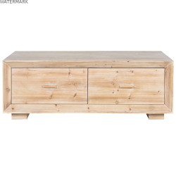 Table Basse Home ESPRIT Naturel Bois d'épicéa Bois MDF 130 x 70 x 46 cm