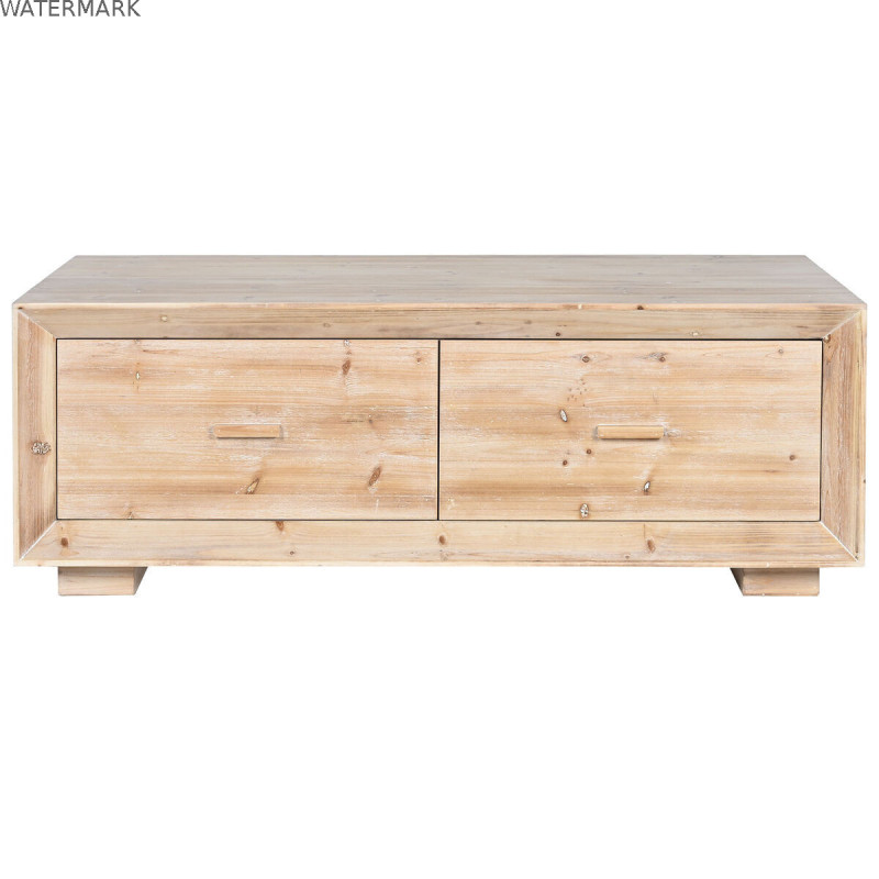 Table Basse Home ESPRIT Naturel Bois d'épicéa Bois MDF 130 x 70 x 46 cm