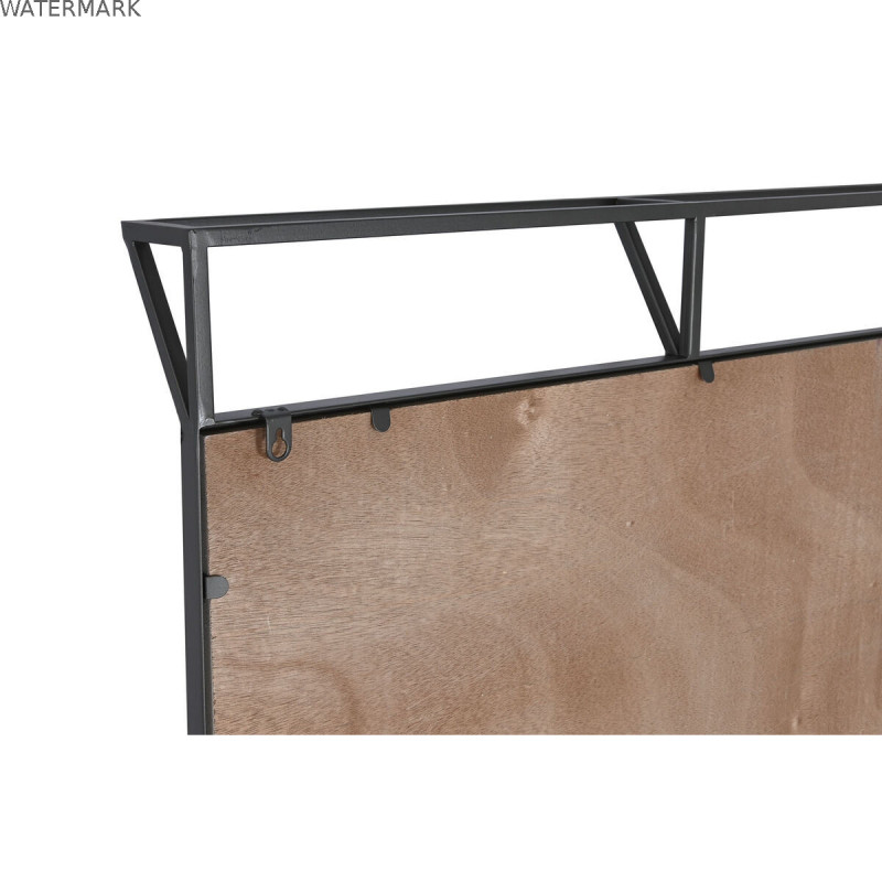 Jeu de 3 tableaux Home ESPRIT Blanc Noir Mappemonde 222 x 8 x 140 cm (3 Pièces)