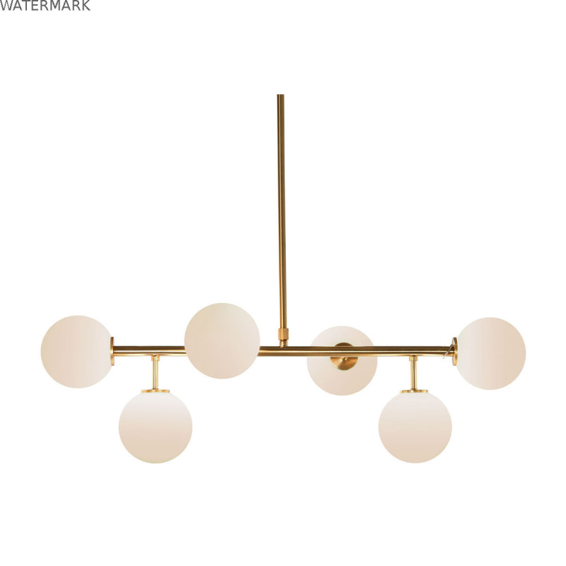 Suspension DKD Home Decor 83 x 36 x 36 cm Verre Doré Métal Blanc