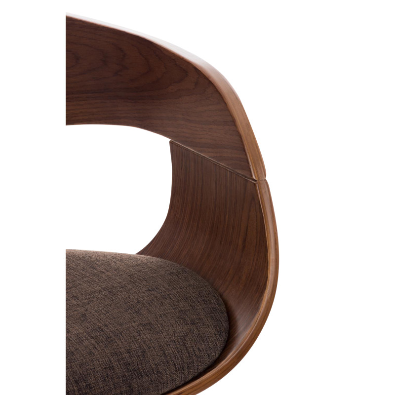 Ensemble de 2 tabourets de bar Kingston C en tissu noyer/brun