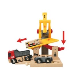 Brio World Grue de Chargement de Marchandises - Accessoire pour circuit de train en bois - Ravensburger - Mixte des 3 ans - 3328