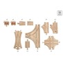 BRIO World - 33307 - Coffret Evolution Avance 11 Rails - Accessoire pour circuit de train en bois - Assortiment de rails - des 3