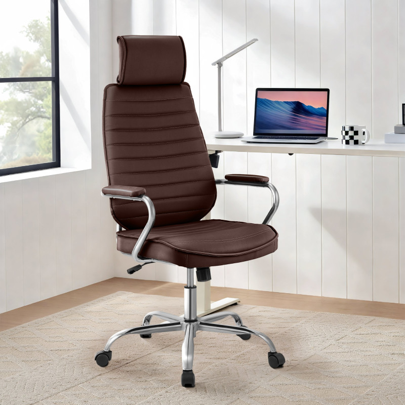 Fauteuil de bureau Rako rouge bordeaux