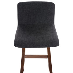 Lot de 2 tabourets de bar Taunus en tissu noyer