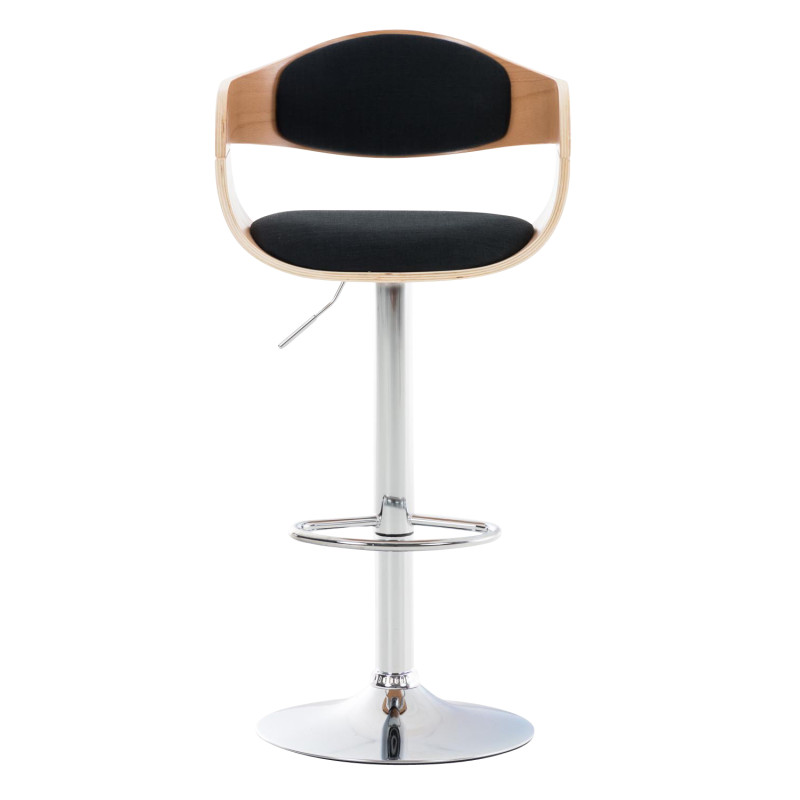 Ensemble de 2 tabourets de bar Kingston C en tissu naturel/noir