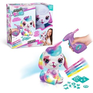 Peluche Airbrush Chiot a personnaliser - Peluche spray art avec feutres et pochoirs - OFG 249 - Canal Toys