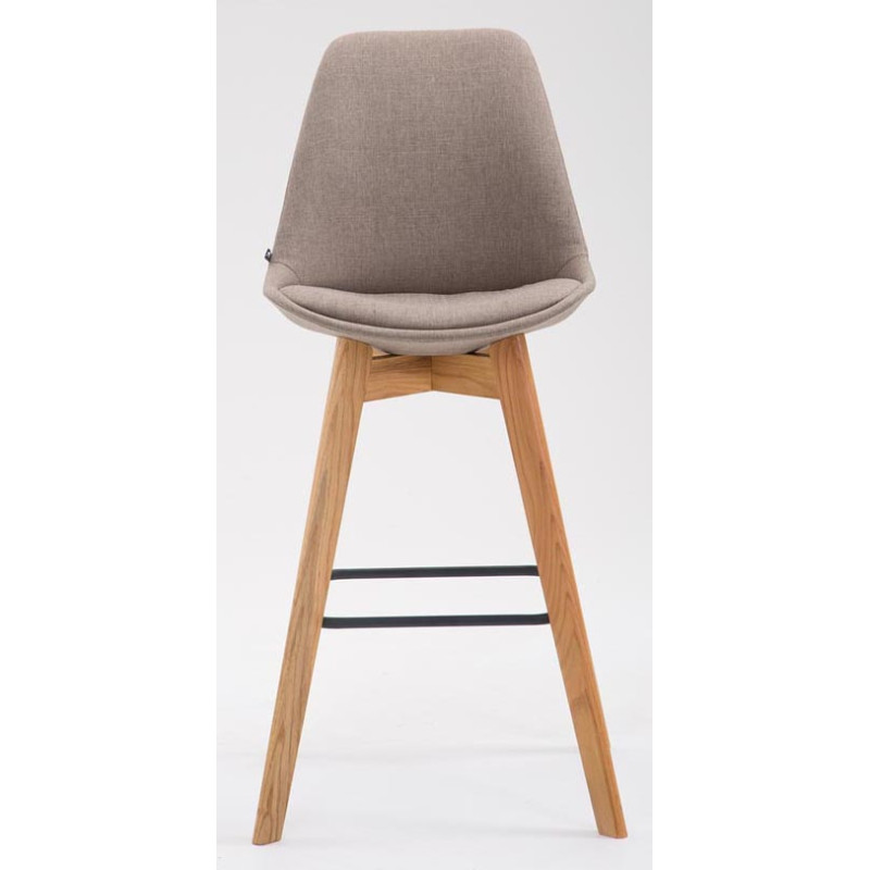 Lot de 2 tabourets de bar Metz tissu natura taupe