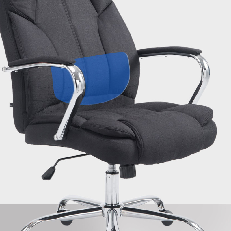 Fauteuil de bureau BIG Xanthos en tissu noir