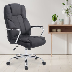 Fauteuil de bureau BIG Xanthos en tissu noir