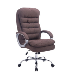 Fauteuil de bureau BIG Vancouver en tissu marron