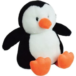 JEMINI Peluche bouillotte Pingouin - A chauffer au micro-ondes micro perles d'argile +/- 19 cm