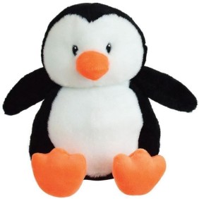 JEMINI Peluche bouillotte Pingouin - A chauffer au micro-ondes micro perles d'argile +/- 19 cm