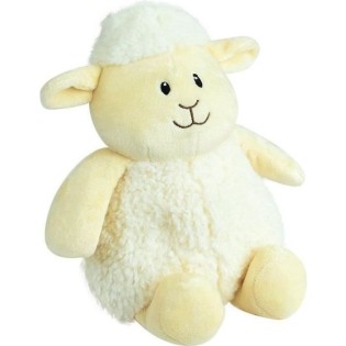 JEMINI Peluche bouillotte Mouton - A chauffer au micro-ondes micro perles d'argile +/- 19 cm