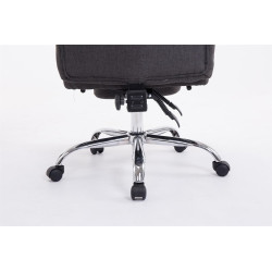 Fauteuil de bureau XL Troy en tissu gris foncé