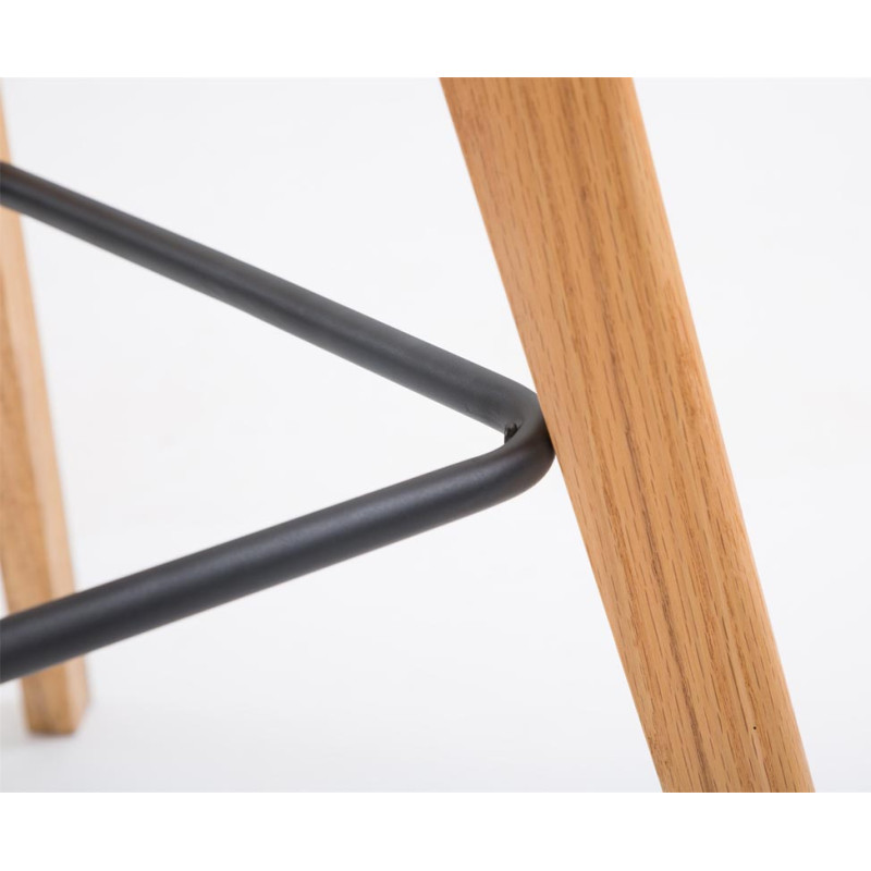 Set De 2 Taburetes De Bar Metz Con Asiento En Polipropileno Natural,Verde