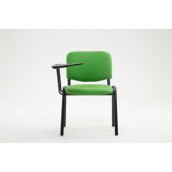 Fauteuil Ken avec table pliante en similicuir vert