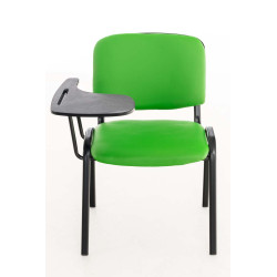 Fauteuil Ken avec table pliante en similicuir vert