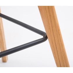 Set De 2 Taburetes De Bar Metz Con Asiento En Polipropileno Natural,Gris