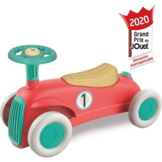 Porteur Baby Clementoni - Ma premiere voiture - 100% recyclé - Roues directrices et klaxon