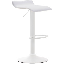 Tabouret de bar Dyn V2 en similicuir blanc