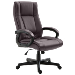Fauteuil de bureau XL Sparta en cuir synthétique marron