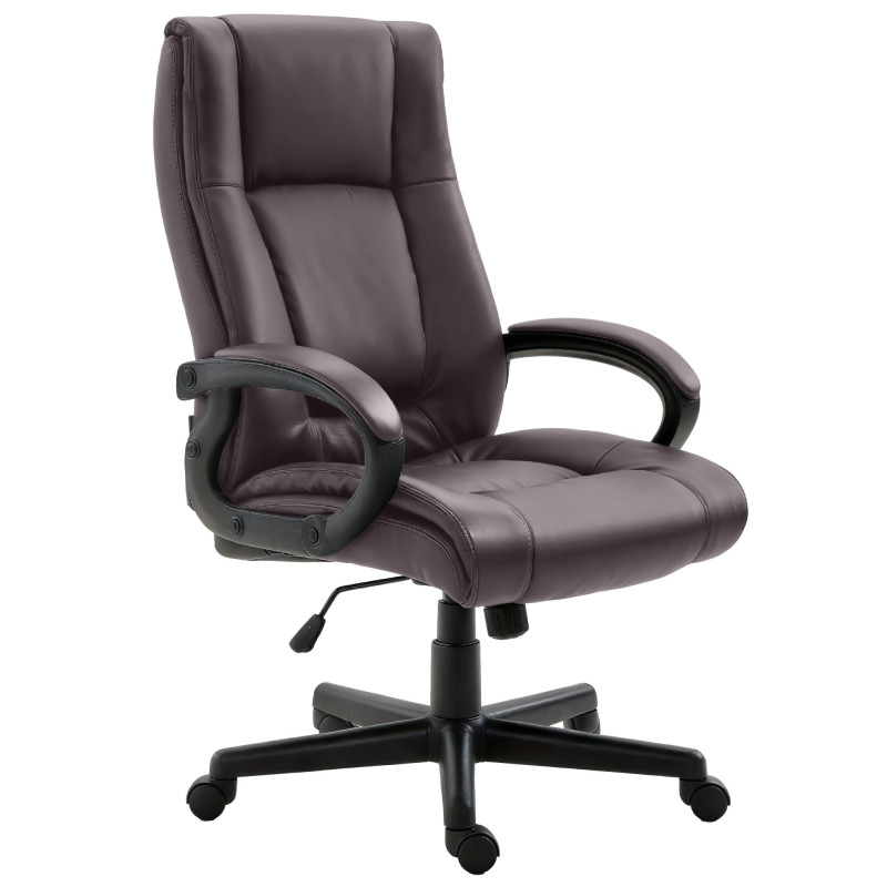 Fauteuil de bureau XL Sparta en cuir synthétique marron