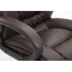 Fauteuil de bureau XL Sparta en cuir synthétique marron