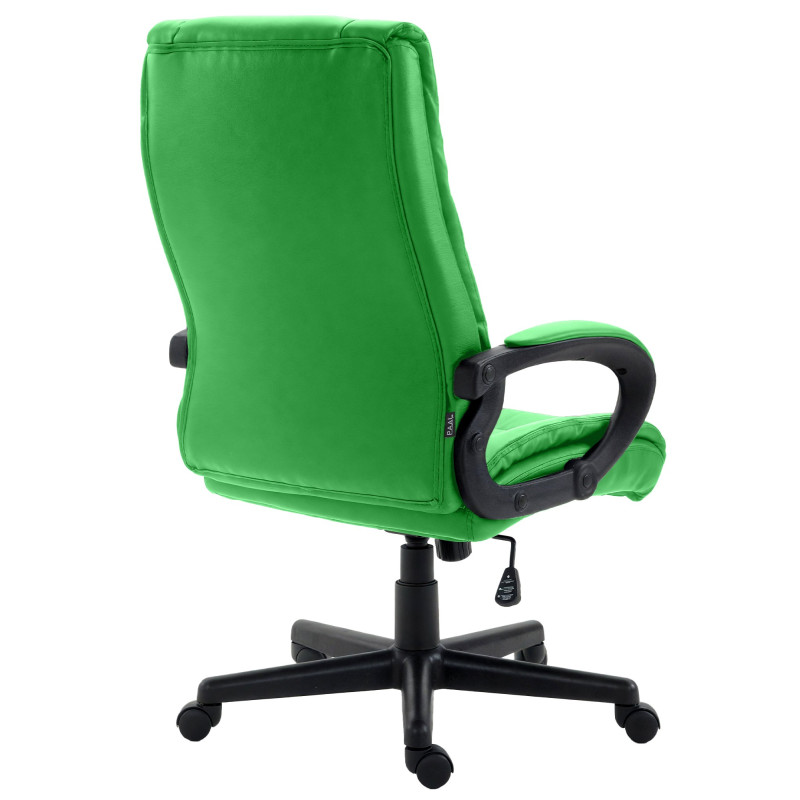 Fauteuil de bureau XL Sparta en cuir artificiel vert
