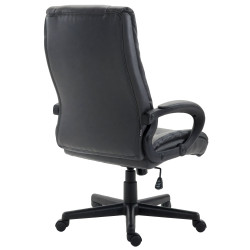 Fauteuil de bureau XL Sparta en cuir artificiel noir