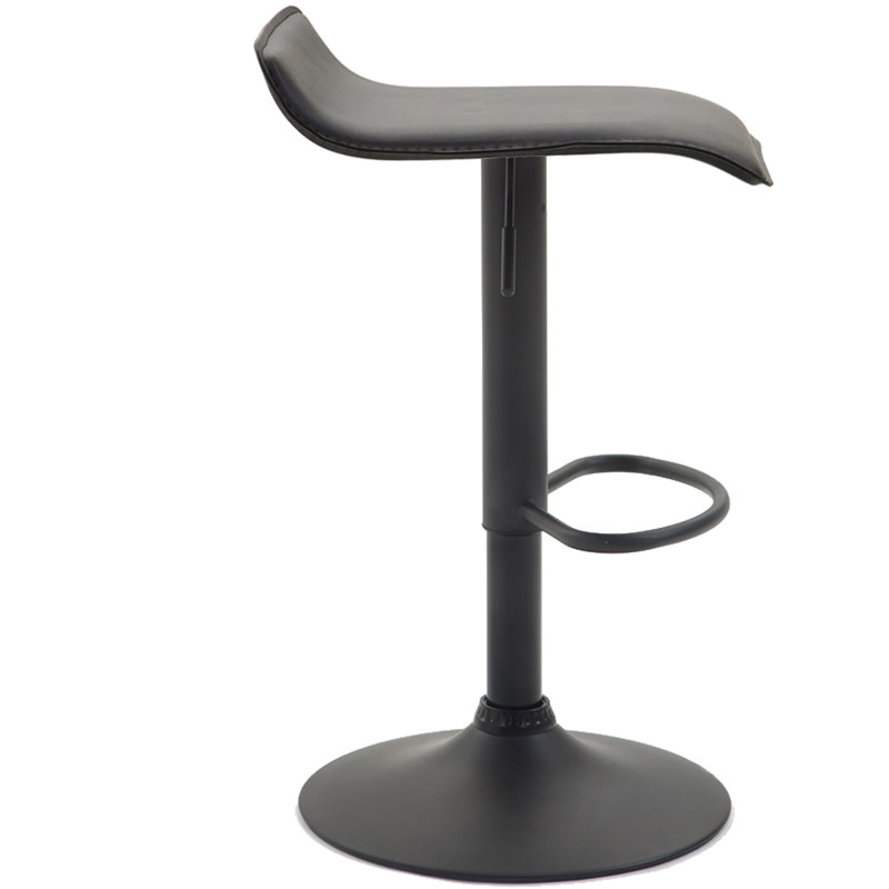 Tabouret de bar Dyn V2 en cuir synthétique noir