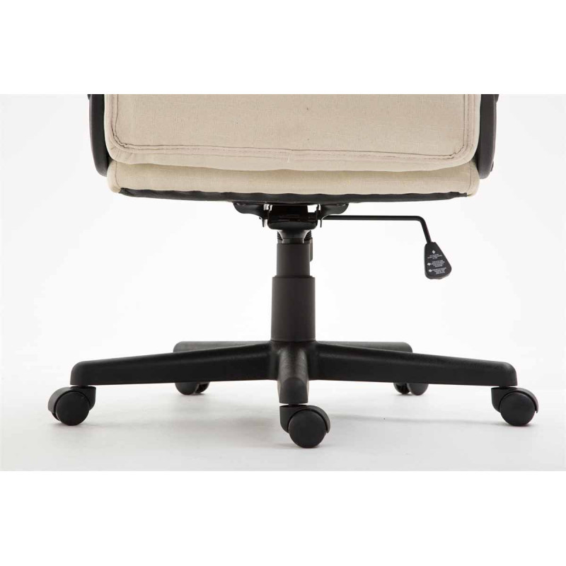 Fauteuil de bureau XL Sparta tissu crème