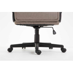 Fauteuil de bureau XL Sparta tissu taupe