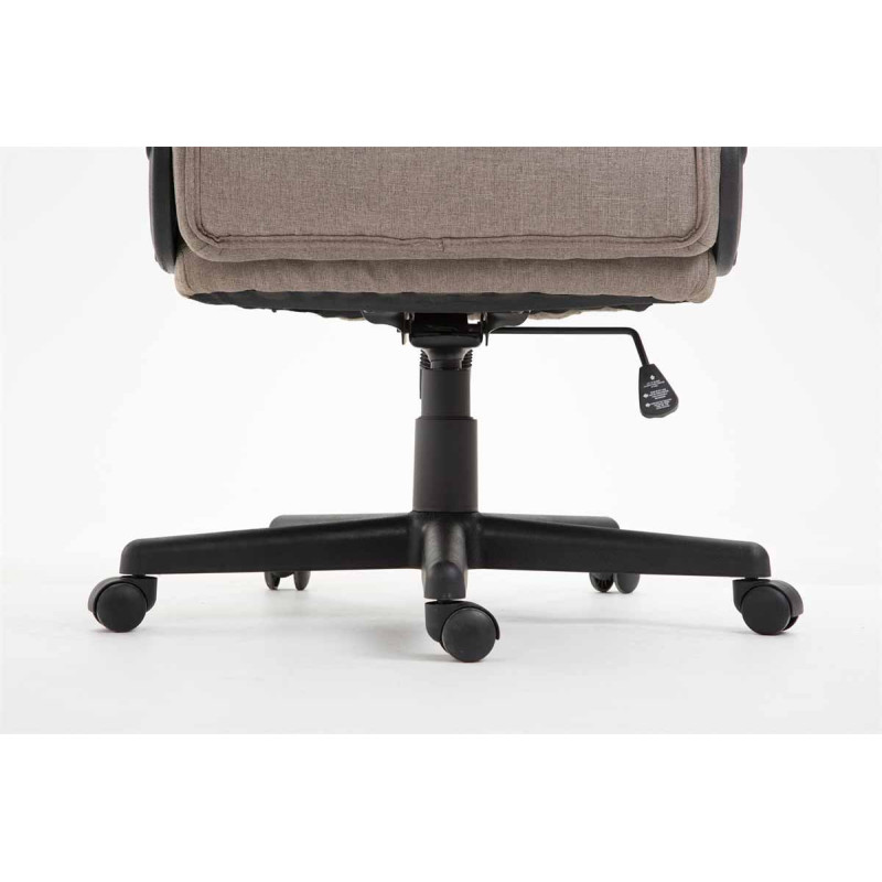 Fauteuil de bureau XL Sparta tissu taupe
