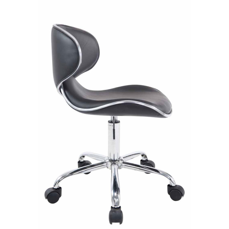Tabouret de travail Las Vegas V2 simili cuir noir