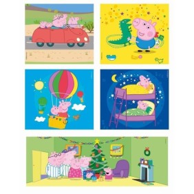 CLEMENTONI - Puzzle 10 en 1 Peppa Pig - Moins de 100 pieces - Pour enfant